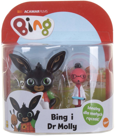 Królik Bing Zestaw 10 figurek bohaterów + 2 figurki Bing i Doktor Molly