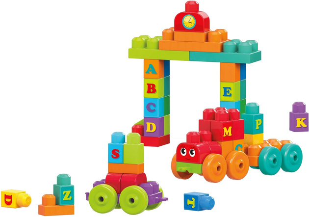 Mega Bloks Zestaw klocków Mój Pierwszy Pociąg ABC 60 elementów