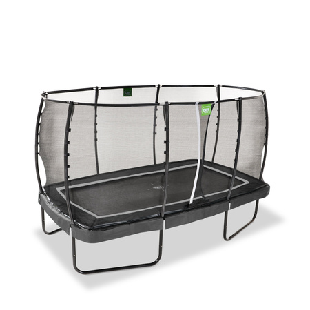 Trampolina ogrodowa z siatką zabezpieczającą na nóżkach Allure Premium 244x427 cm czarna