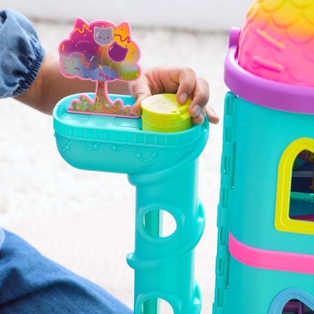 Koci Domek Gabi Wielki tęczowy dom z windą i laleczką Gabby's Celebration Dollhouse z dźwiękiem 60 cm