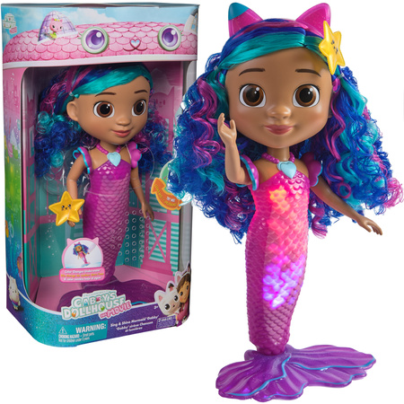 Koci Domek Gabi Film Śpiewająca Lalka Syrenka Gabi Mermaid Gabby's Dollhouse the Movie Światło Dźwięk
