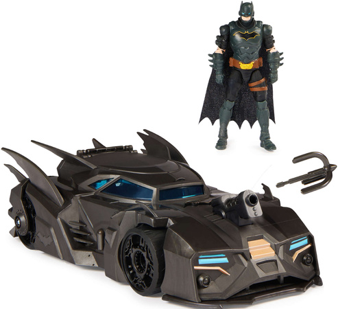 DC Comics Zestaw figurka Batman lalka 10 cm + Batmobile akcesoria