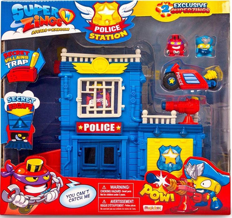 MagicBox Super Zings Posterunek Policji + 2 figurki + pojazd Superzings