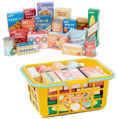 Zabawkowy koszyk sklepowy na zakupy z akcesoriami + kasa fiskalna dla dzieci AGD 3+ Casdon