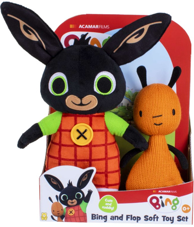 Zestaw Maskotek Królik Bing 28 cm Bing i Flo