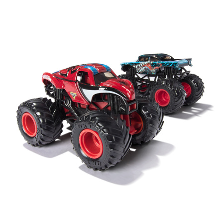 Monster Jam 2 pojazdy Monster Truck 1:64 Venom i Amazing Spider-Man