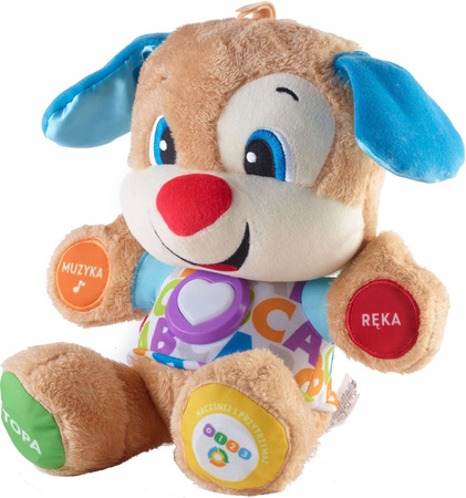 Ucz się i śmiej! Szczeniaczek uczniaczek interaktywny pluszak Poziomy nauki