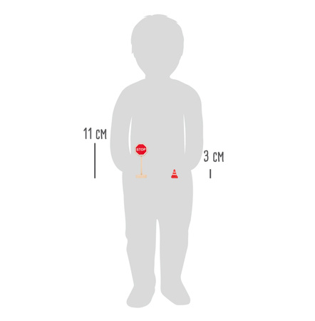 Drewniany zestaw znaków drogowych