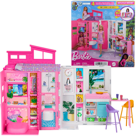 Barbie zestaw składany przenośny domek letni dla lalek Getaway + akcesoria