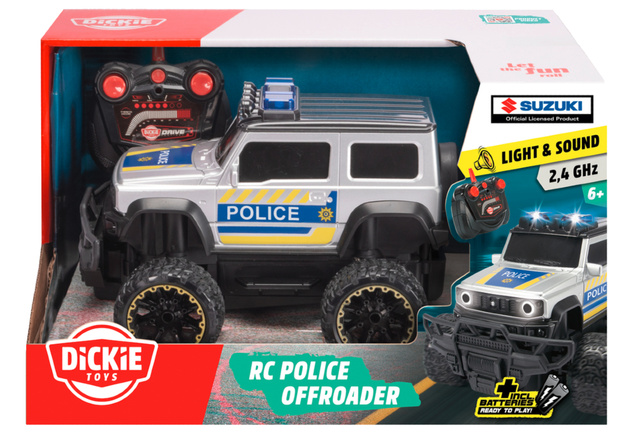 Zdalnie sterowany Radiowóz Policyjny Offroarder Suzuki światło/dźwięk