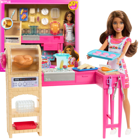 Barbie zestaw Kuchnia Teresy lalka mebelki i akcesoria