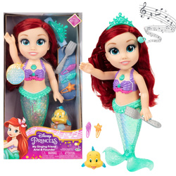 Lalka Disney Princess śpiewająca Arielka Ariel Mała Syrenka + akcesoria 35 cm