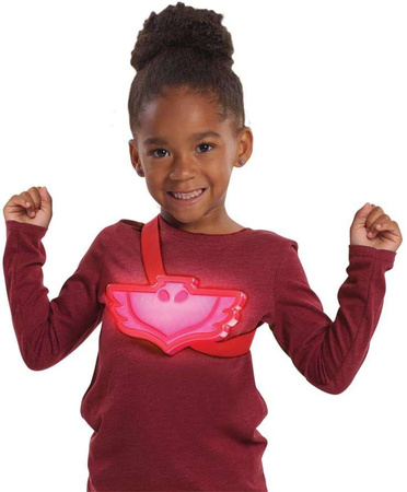 Pidżamersi Sowella Czerwony amulet z paskiem światło + dźwięk Pj Masks 3+ Just Play