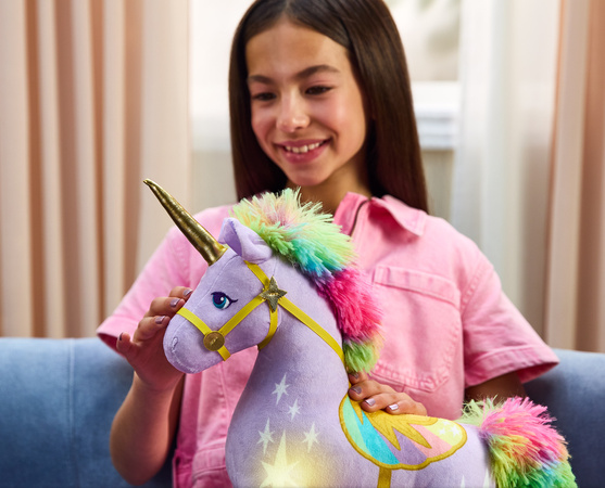Akademia Jednorożców Maskotka Pluszowy Jednorożec Wildstar ze światłem 35 cm
