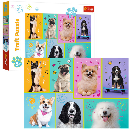 Puzzle W świecie piesków Trefl 100 elementów