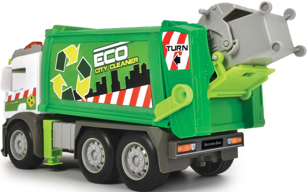 Śmieciarka Eco Mercedes Benz + akcesoria światło/dźwięk