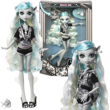 OUTLET Lalka Monster High Lagoona Blue Reel Drama 26 cm + akcesoria