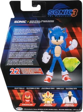 Figurka Sonic 3 The Hedgehog 12 cm + szmaragd