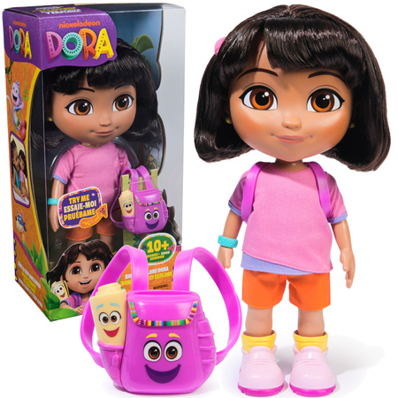 OUTLET Dora Poznaje Świat Zestaw Lalka Interaktywna Dora 30 cm 10+ dźwięków USZKODZONE OPAKOWANIE