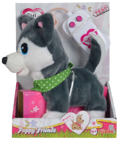 OUTLET Chi Chi Love Piesek szczeniaczek Husky sterowany na kabel WADLIWY