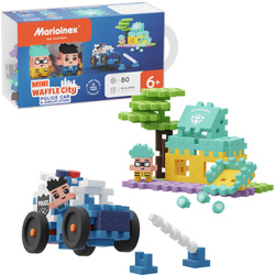 Klocki konstrukcyjne Mini Waffle City Radiowóz i sklep jubilerski 80 elementów Marioinex
