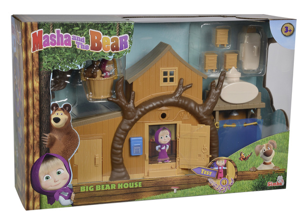 Masza i Niedźwiedź Duży dwupoziomowy dom domek Niedźwiedzia Maszy z dźwiękiem