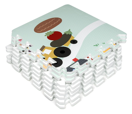 Mata podłogowa edukacyjna 180x90 Grube puzzle piankowe 18 szt. Humbi Farma Wieś Gospodarstwo Zwierzęta domowe