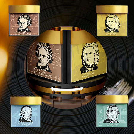 Klocki konstrukcyjne Pantasy Vintage Gramofon 662 elementy