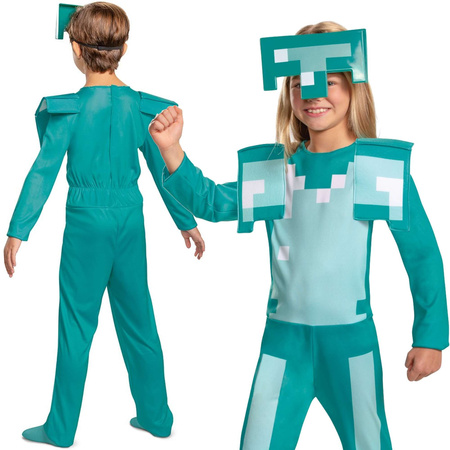OUTLET Minecraft kostium strój karnawałowy Diamentowa Zbroja 137-149 cm 10-12 lat WADLIWY