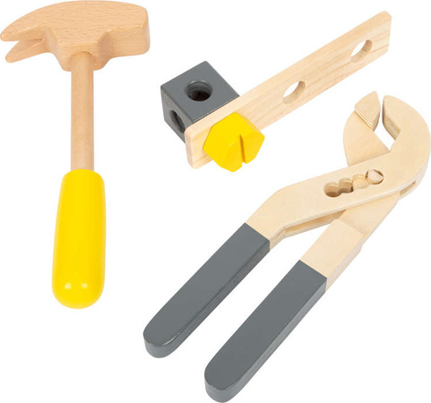 Drewniana skrzynka z narzędziami 24 elementy