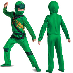 OUTLET Strój karnawałowy Lego Ninjago dla chłopca Lloyd kostium przebranie 109-126 cm (4-6 lat) NIEKOMPLETNY
