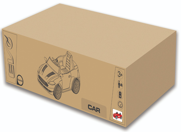 EVO Samochód dla dziecka auto na akumulator kabriolet cabrio czerwony ze światłami i dźwiękami