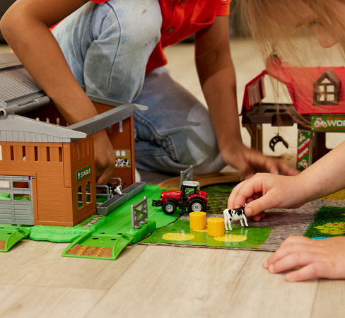 Zestaw Duża farma zagroda ze zwierzętami + traktor i akcesoria