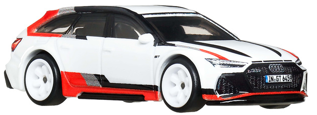 Hot Wheels Premium Car Culture Kultowe Auta Audi RS 6 Avant (C8) Białe