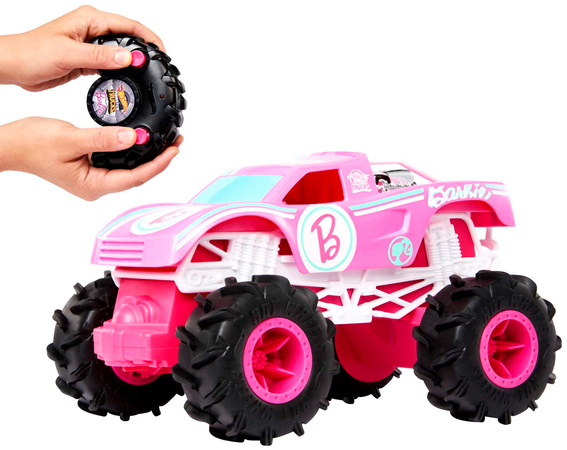 Zdalnie Sterowany różowy Monster Truck Barbie auto RC 19 cm