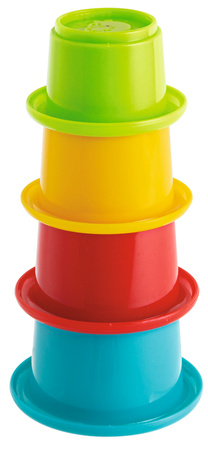 ABC Koszyk z pokrywką Zestaw Sorter z klockami + wieża i piramidka