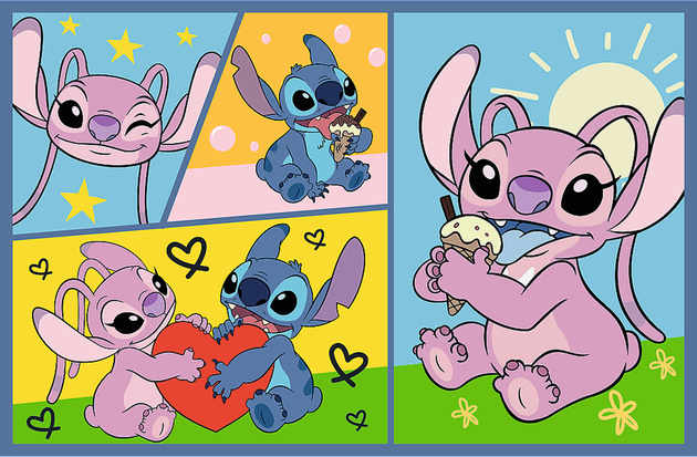 Puzzle Trefl 2 x 70 Stitch ze Stitchem nie ma nudy