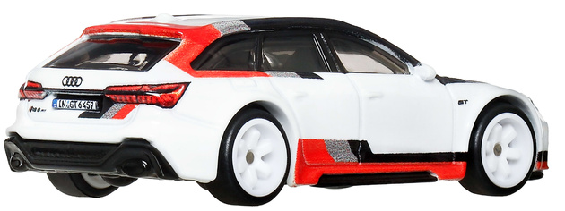 Hot Wheels Premium Car Culture Kultowe Auta Audi RS 6 Avant (C8) Białe