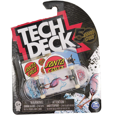 Tech Deck deskorolka fingerboard Santa Cruz Pink Flamingo + naklejki
