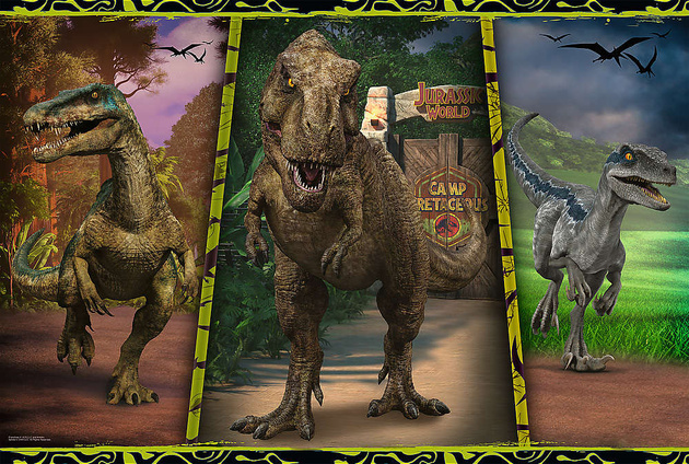 Puzzle 104 elementy Super Shapes XL Jurassic World