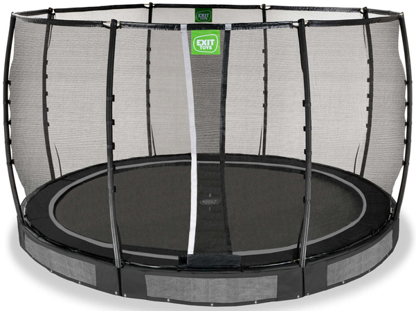 Trampolina ogrodowa z siatką zabezpieczającą do gruntu Allure Premium 366 cm czarna