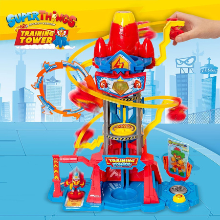 SuperThings Training Tower Zestaw Wieża Treningowa + 2 Figurki Kolekcjonerskie Światło Dźwięk
