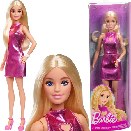 Lalka Barbie Fashionistas blondynka w różowej sukience