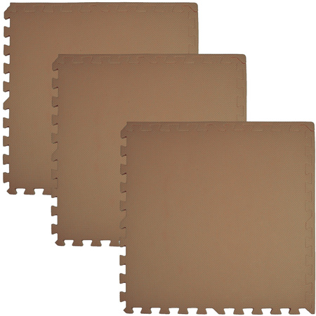 Mata piankowa podłogowa Humbi 180x60 Duże puzzle piankowe wodoodporne bezpieczne 3 szt. miedziany