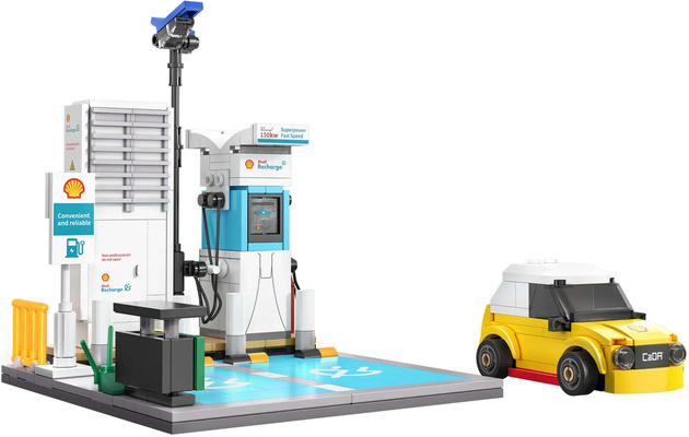 Klocki Konstrukcyjne Zestaw CaDA Shell Stacje paliw, Myjni samochodowe 2519 elementy