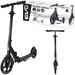 Evo Dwukołowa Hulajnoga Miejska Flexi Max 200 Czarna ze Stopką i Paskiem 8+