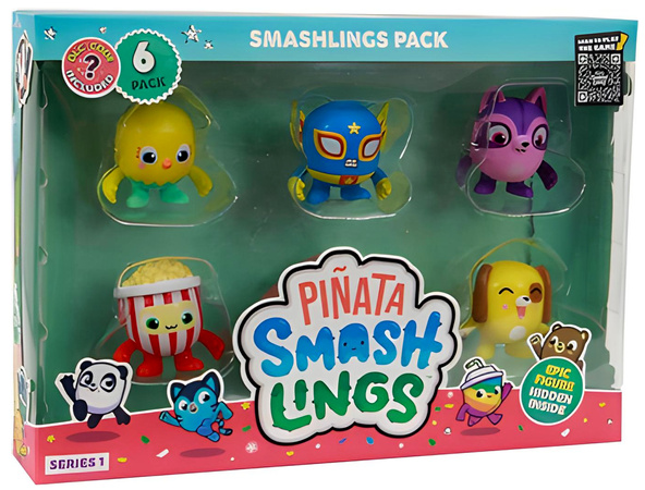 Zestaw Pinata SmashLings 6 losowych figurek stworki Smashlings Pack