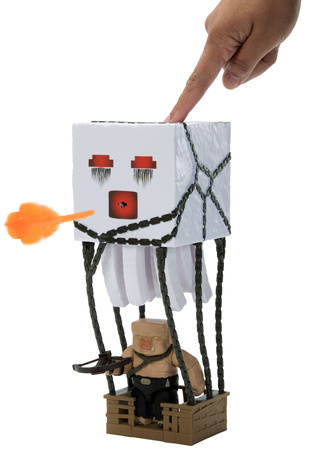 Minecraft Film Zestaw Atakujący Ghast z pociskiem i Piglin Wojownik