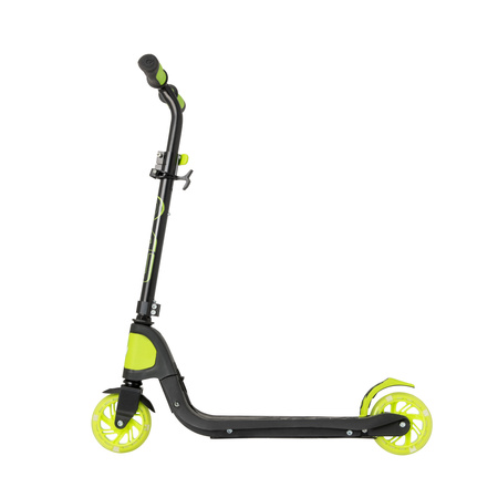 Evo Składana Regulowana Hulajnoga dla Dzieci Light Speed Czarno-limonkowy Świecące Kółka