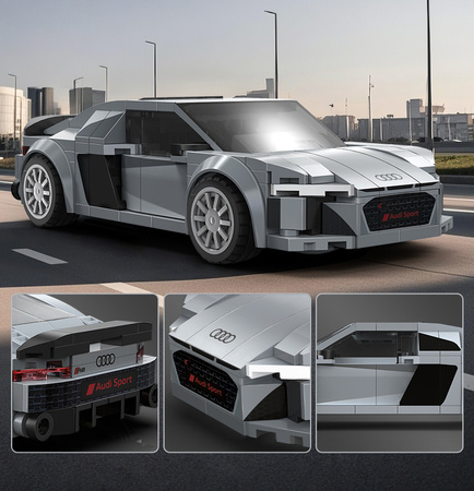 Klocki konstrukcyjne CaDA wyścigówka Samochód wyścigowy Audi R8 Coupe Auto sportowe 199 elementów